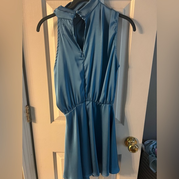 Hello molly on a drive satin romper in blue size small - Picture 4 of 5